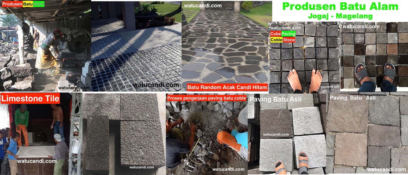 Batu Pijakan Taman produksi produsen batu alam jogja jateng indonesia steping garden flooring exterior carport.