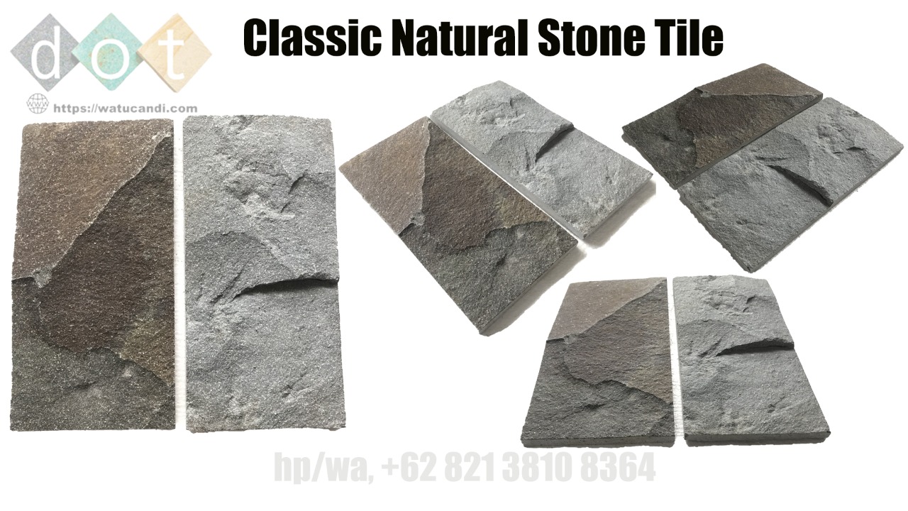 Rustic Permukaan Kulit Batu Alami Hiasan Dinding Classic