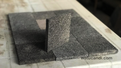 black lava stone tiles pedra hitam lisa watucandi indonesian