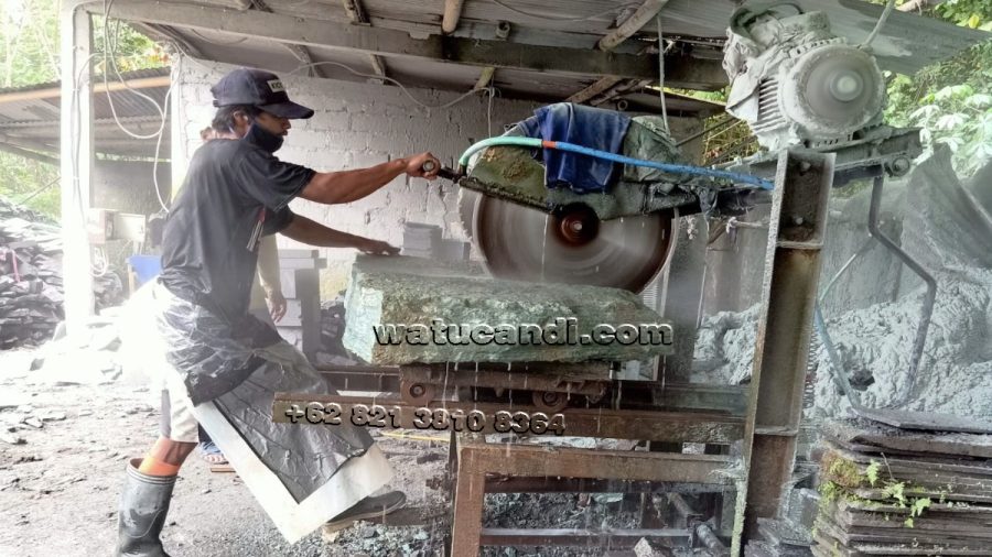 Lempengan batu hijau Sukabumi Indonesia berkualitas tinggi untuk lantai kolam renang dan dinding