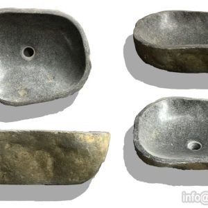 05 Black Basalt is a beautiful and durable natural stone  that can be  used to create stunning  sink crafts  that add beauty to  a room watucandi.com