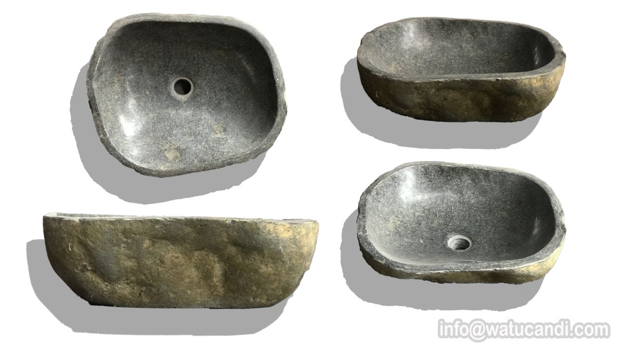 05 Black Basalt is a beautiful and durable natural stone  that can be  used to create stunning  sink crafts  that add beauty to  a room watucandi.com