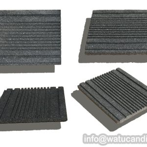 13 Stone Types (GC) Type of line or the distance between the blades forming the surface line of natural stone as wall cladding decoration. watucandi.com batu alam candi hitam alur garis permukaan black lava stone tiles pedra hitam.