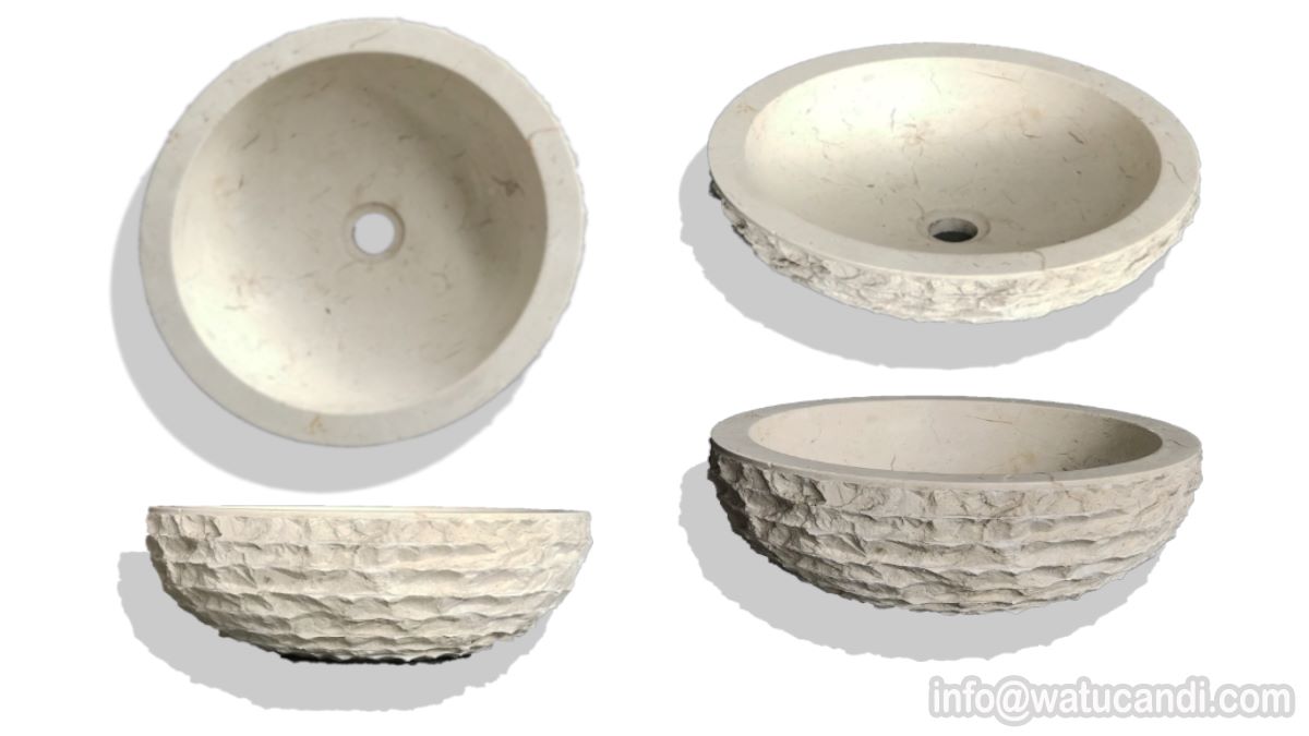 05 washtafel-washbasin-limestone-white-marble 01 Product rough surface marble stone sink. Marble is one of  the  popular materials used as sink crafts, due to its  durability and  natural beauty. There are many different marble crafts that can be used to create a  unique and functional sink.