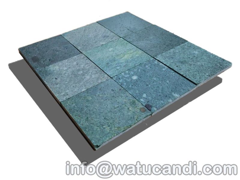 Quality of Indonesian Sukabumi Green Natural Stone – Premium Durable Volcanic Material. High-quality Indonesian Sukabumi green natural stone featuring distinctive volcanic texture and calming natural green hues, perfect for pools, walls, and flooring