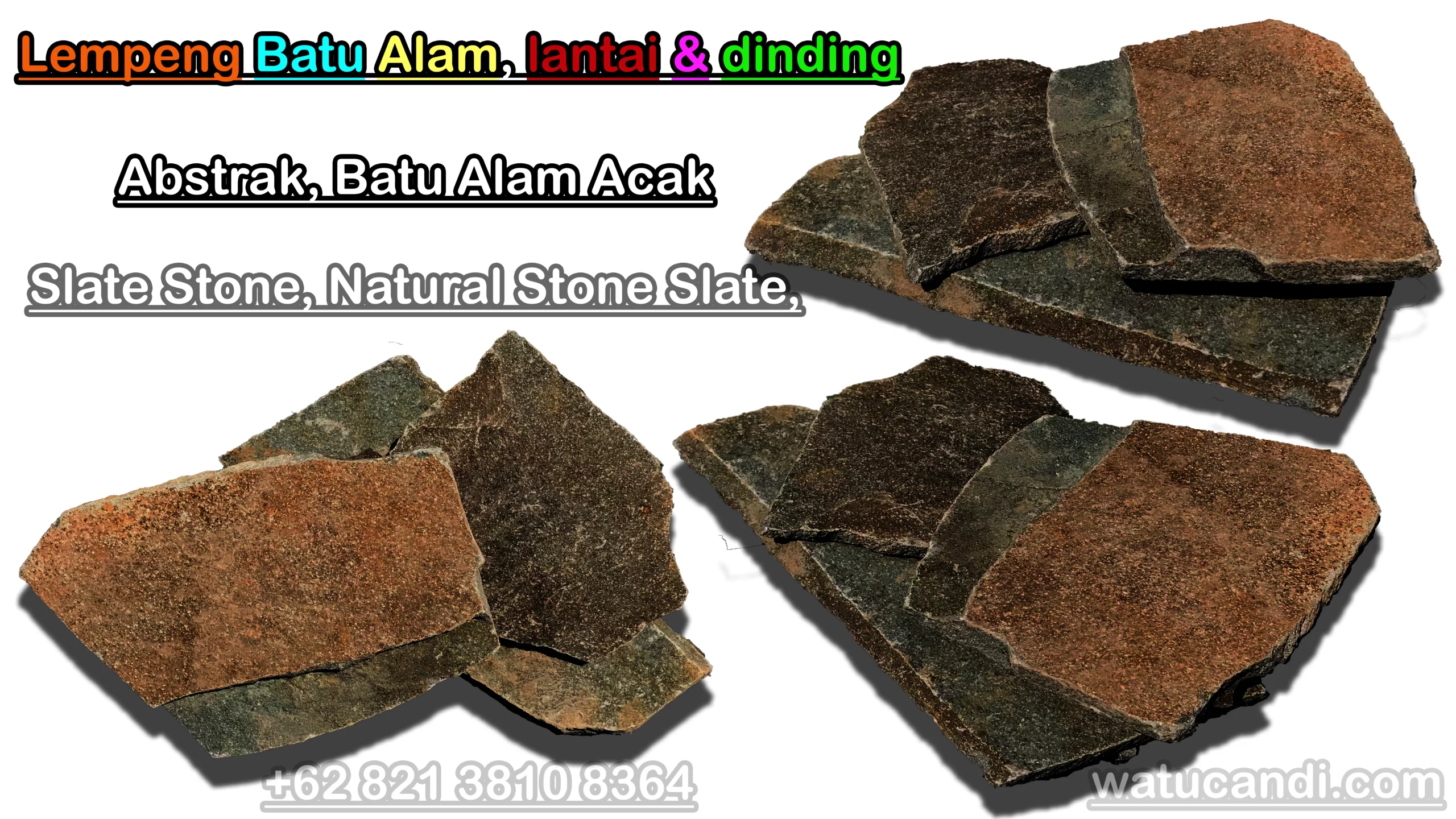 lempengan batu alam (natural slate slabs) - "slate stone / flagstone / cultural stone" slate-batu-alam-lempengan-templek