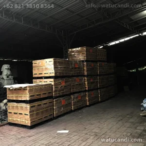 Stock Green Sukabumi Stone Tile & Lava Batu Alam Candi Hitam Pedra Hitam Hijau bebas kostum logo brand kardus untuk pelanggan