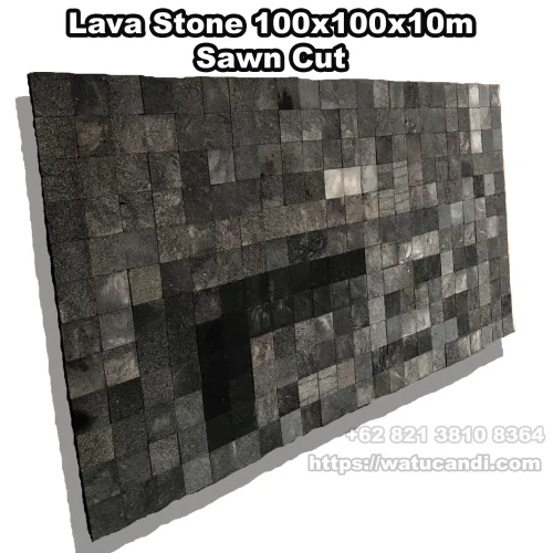 Batu Alam Lava Stone 10x10x1 sawncut