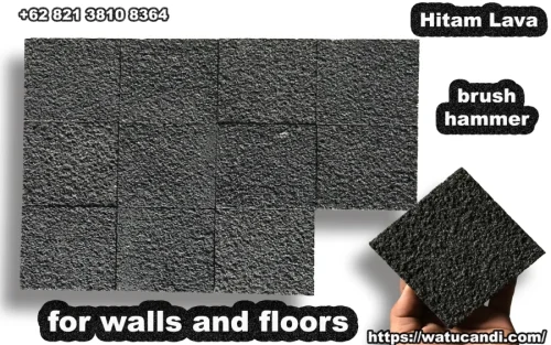 Brush Hammer Hitam Lava Permukaan Palu Semak Hitam Lava