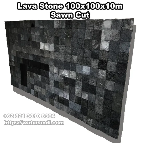 Export lava stone 100x100x10mm SawnCut