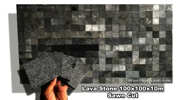 Batu Lava Hitam 100x100x10mm lava stone hitam halus 100x100x10mm