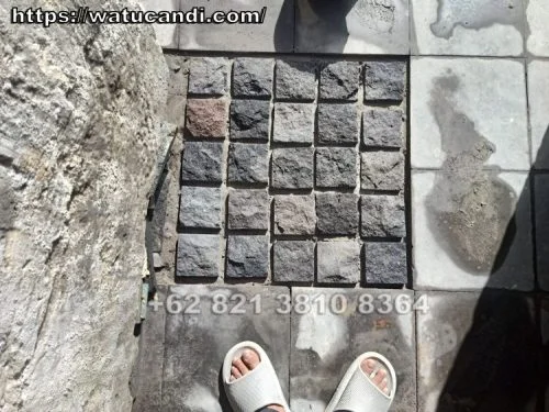 Rough face natural stone cube – porous, anti‑slip surface, perfect for flooring & paving