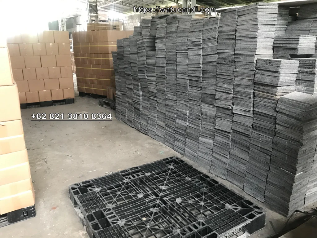Pabrik batu hitam lava Proses produksi batu hitam lava di pabrik