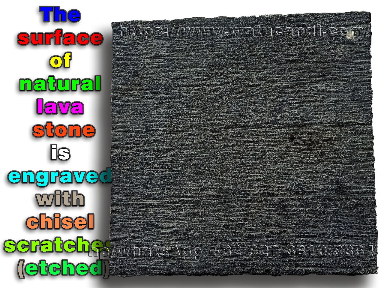 300x300mm lava rock surface chisel – Scratch etched close up 300x300mm lava rock surface chisel – Scratch etched close up