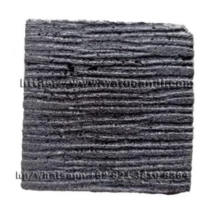 Luxury natural lava stone with machine scratch lines – exclusive textured wall cladding