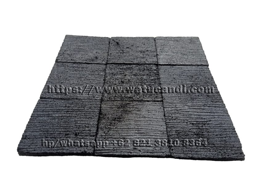 Natural lava stone machine-scratched face – industrial textured volcanic rock for walls