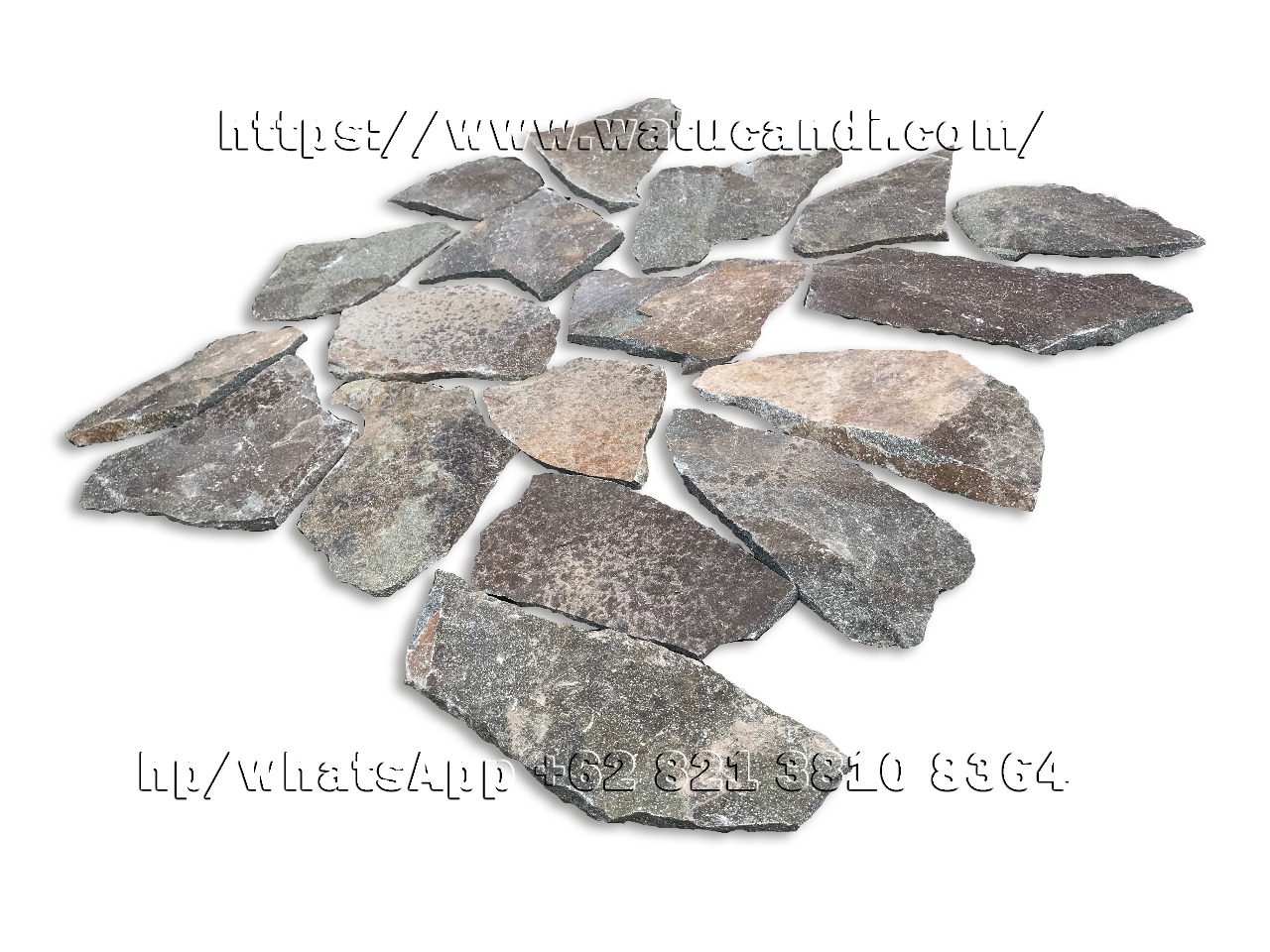 Natural stone slab side angle view Natural stone slab side angle view
