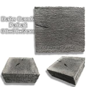 Paving batu candi pahat Buatan Tangan 30×30×5cm