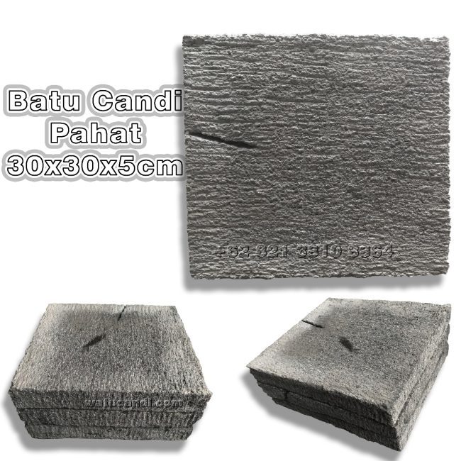 Paving batu candi pahat Buatan Tangan 30×30×5cm