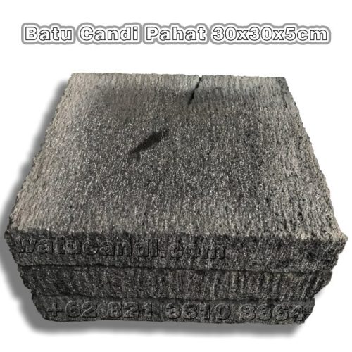 Buatan Tangan paving batu candi pahat 30x30x4,5cm