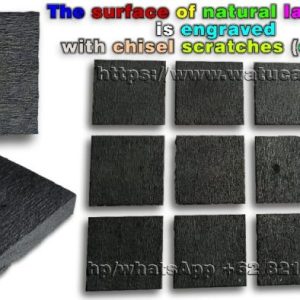 Hand-carved natural lava stone surface with machine-engraved details, Indonesian stone craftsmanship
