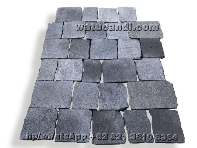 Handmade stone tile surface with unique natural texture, perfect for classic, rustic, and modern floor and wall designs