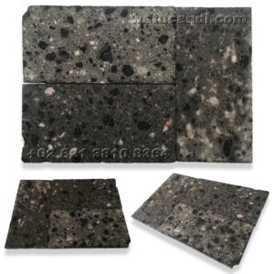 Brown natural stone with black spots, Kerobokan Bali sandstone (paras)