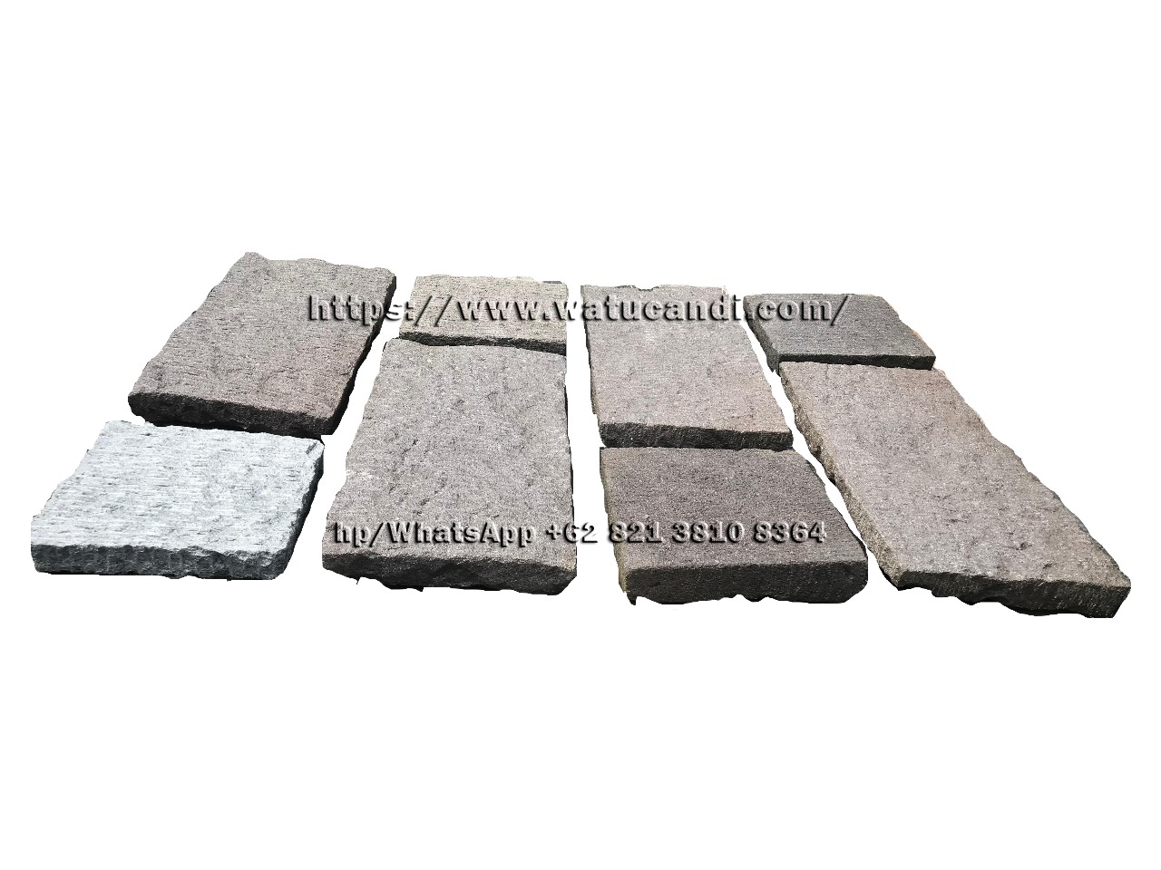 Example concept of hand carved candi stone paving installation with wide joints Example concept of hand carved candi stone paving installation with wide joints