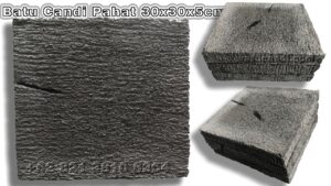 Handmade carved stone paving 30×30×5 cm