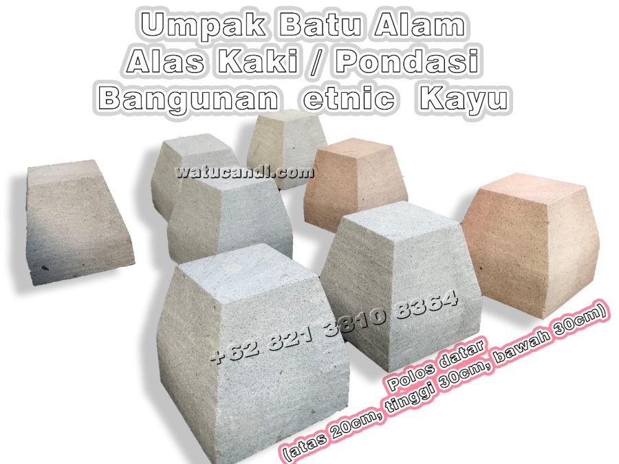 Material umpak polos datar (LA20T30LB30) Batu Asli