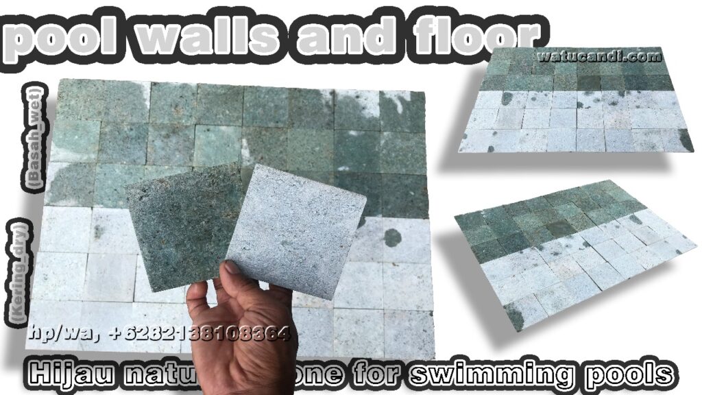 batu alam hijau untuk kolam renang