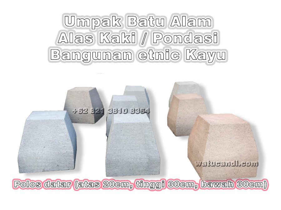kerajinan umpak polos datar (LA20T30LB30) Batu Asli