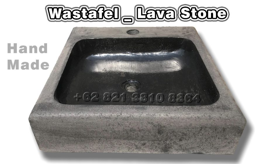 Batu Lava Candi Wastafel kerajinan tangan