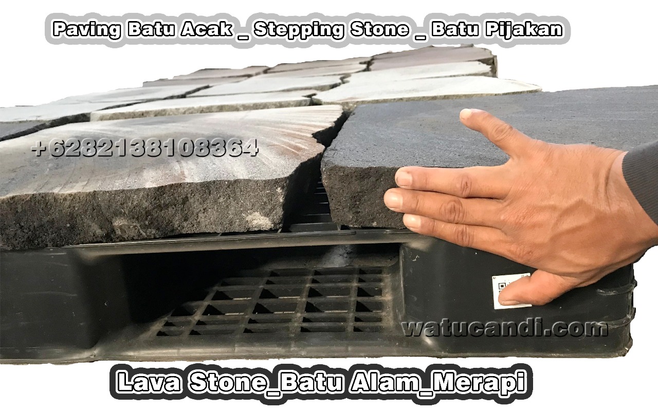 Ketebalan thick stepping stone paving pijakan batu lava candi hitam merapi Paving batu alam ireguler Ketebalan thick stepping stone paving pijakan batu lava candi hitam merapi Paving batu alam ireguler