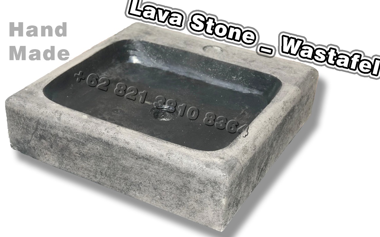 Lava Stone Wastafel Batu Candi Merapi 49x49x13cm sink shink wash basin Lava Stone Wastafel Batu Candi Merapi 49x49x13cm sink shink wash basin