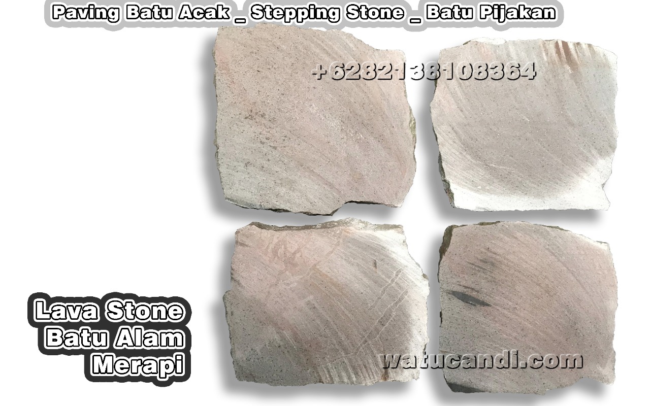 Paving Batu Merapi pijakan Stepping stone Paving batu alam ireguler Paving Batu Merapi pijakan Stepping stone Paving batu alam ireguler