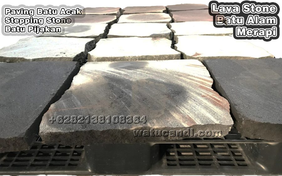 paving pijakan batu candi merapi