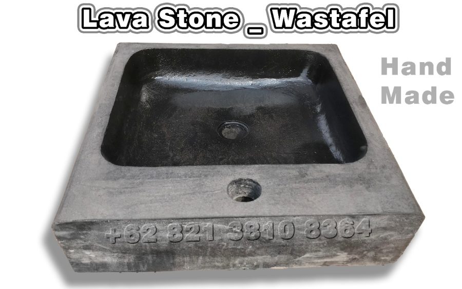 wastafel batu lava candi