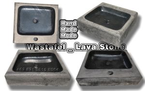 wastafel asli batu candi merapi 49x49x13cm