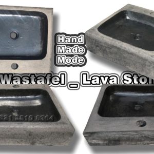 wastafel asli batu candi merapi 49x49x13cm