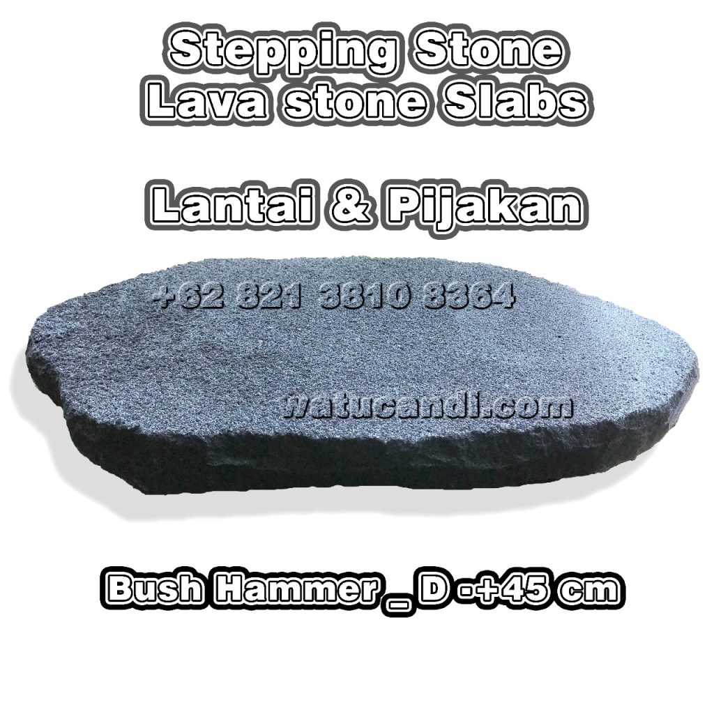 Lantai taman batu pijakan batu loncatan paving bush hammer untuk petunjuk arah jalan outdoor