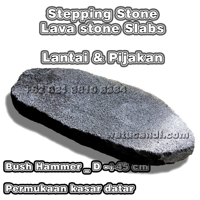Stepping Stone Slabs Lava Bush Hammer