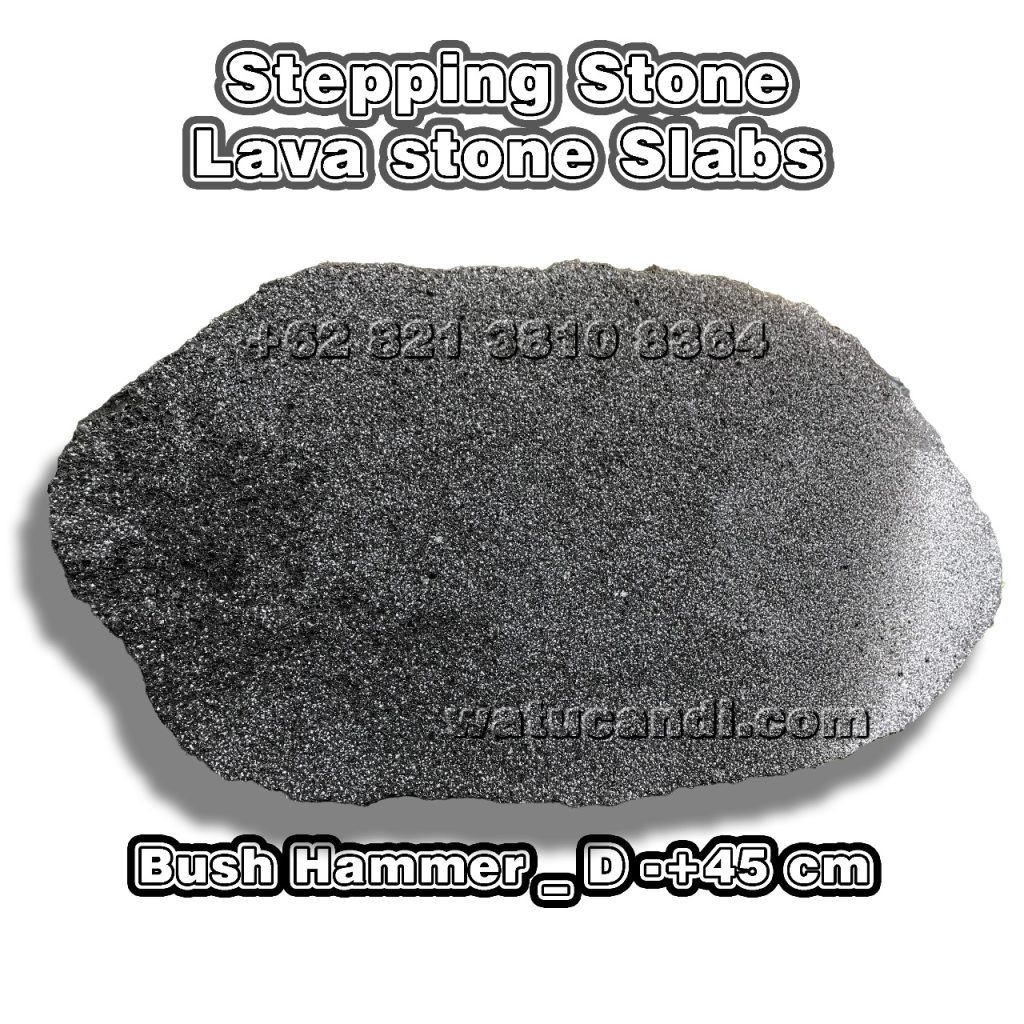 Lantai taman paving batu loncatan batu pijakan stepping stone bush hammer petunjuk arah