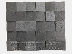 Batu alam candi asli ukuran 10x10 cm tebal 1-2 cm efek 3D tebal sebelah – ubin dinding batu tempel eksklusif