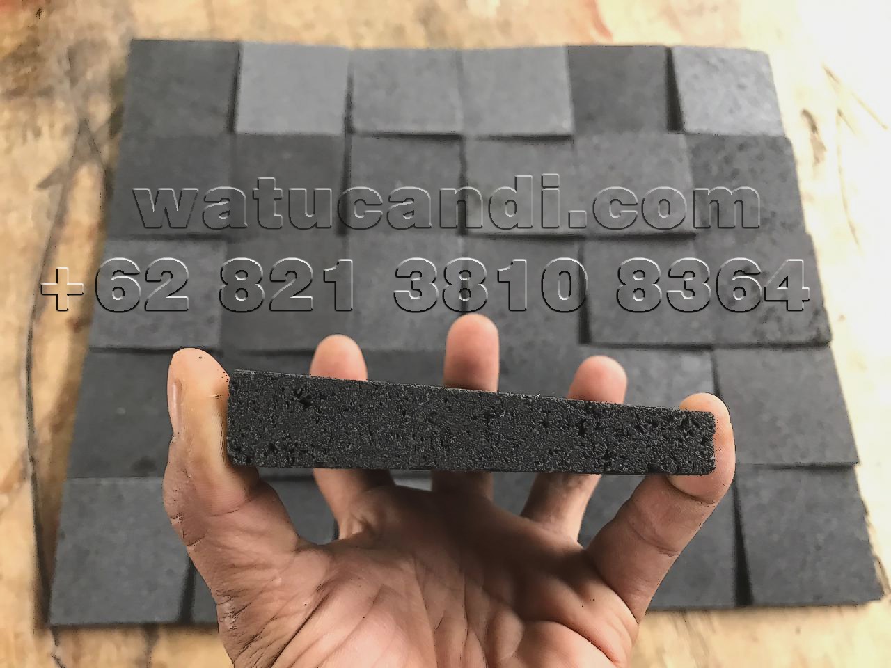 Side profile of stone slab showing transition from 20mm to 10mm thickness