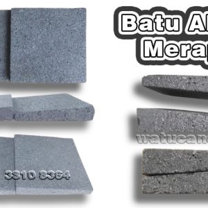 Merapi lahar natural stone motif on 3D wall tile with dramatic shadow effect