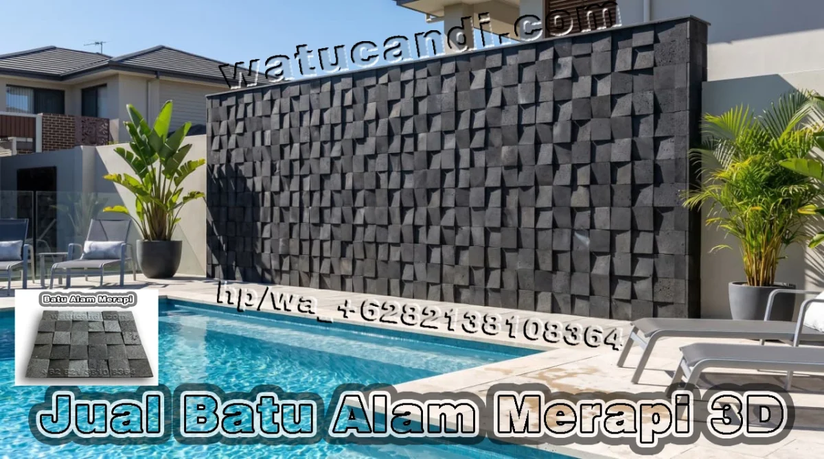3D textured black lava stone wall cladding for interior and exterior natural stone decor