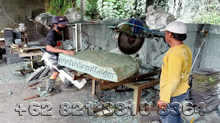 Proses Pemotongan batu hijau Sukabumi Produsen Indonesia