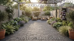 بلاط الحديقة بالحجر الرمادي من الأنديسايت واللافا الأسود من Watucandi إندونيسيا