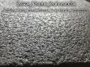 Black lava stone floor with unique brush finish for modern and contemporary interior and exterior applications